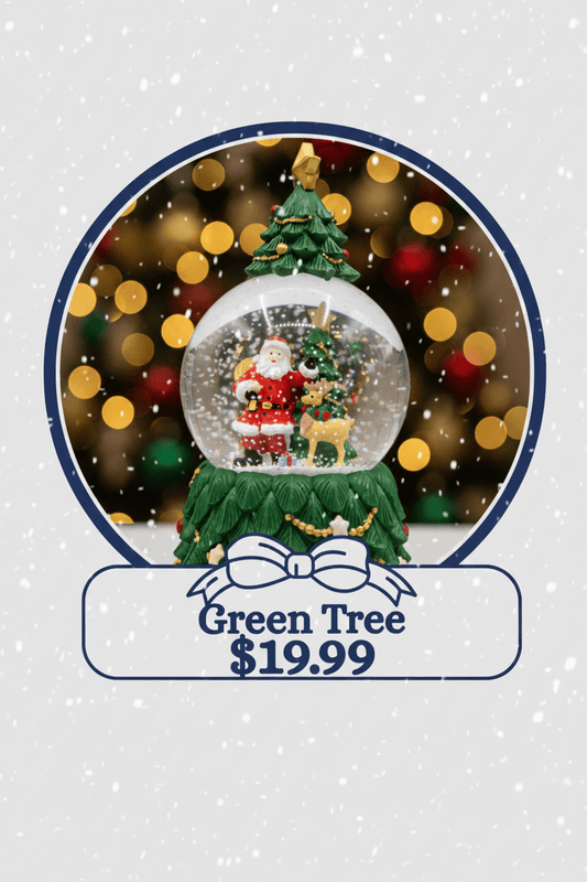 Introductory Offer - Green Tree - Christmas Snow Globes by House worX
