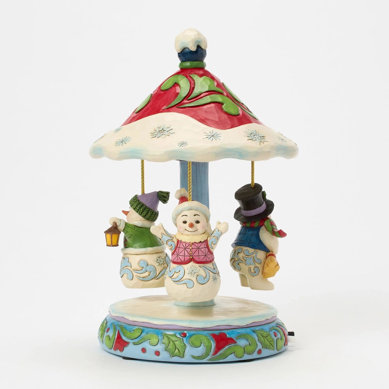 Jim Shore Heartwood Creek - Rotating Snowman Carousel - Christmas Snow Globes by House worX