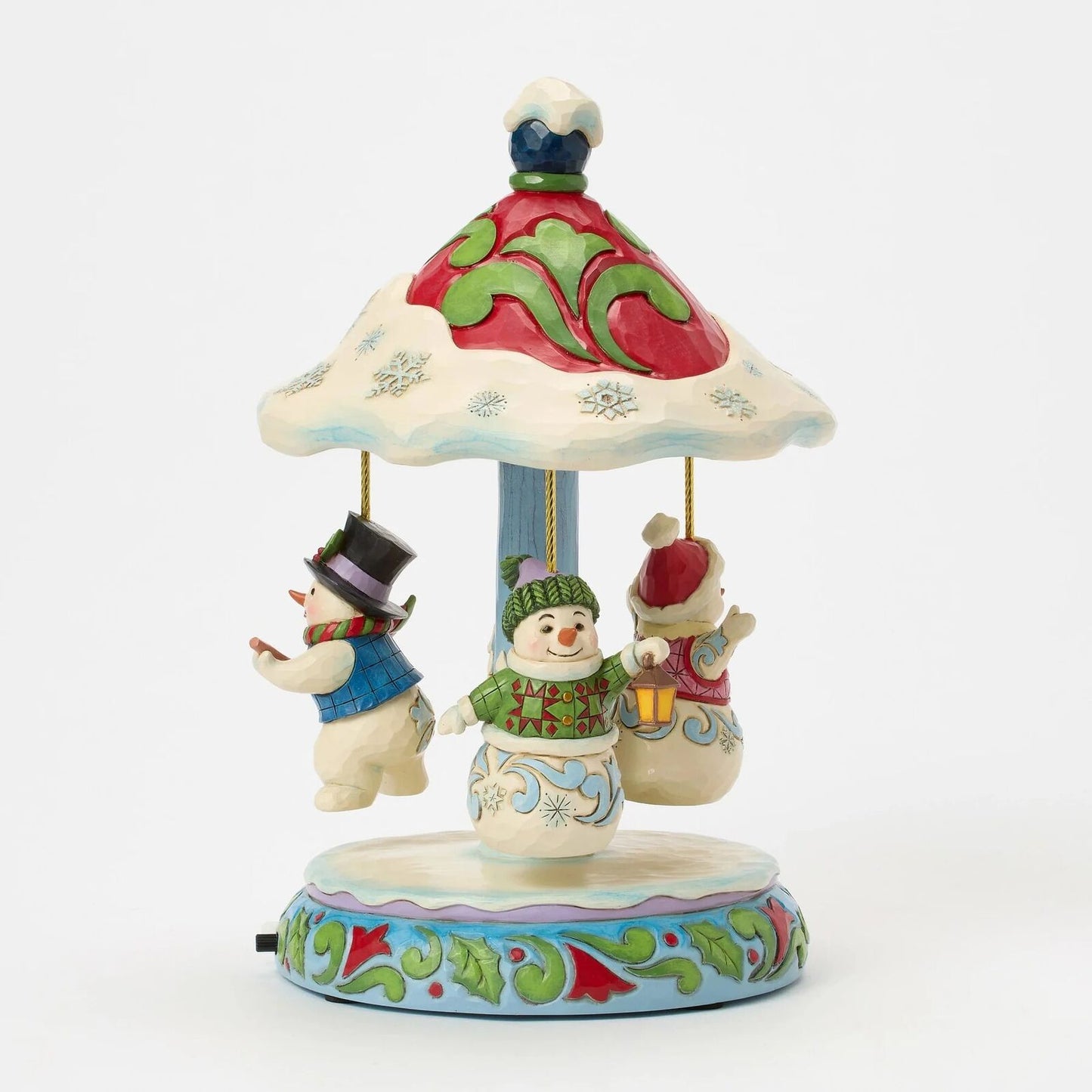 Jim Shore Heartwood Creek - Rotating Snowman Carousel - Christmas Snow Globes by House worX