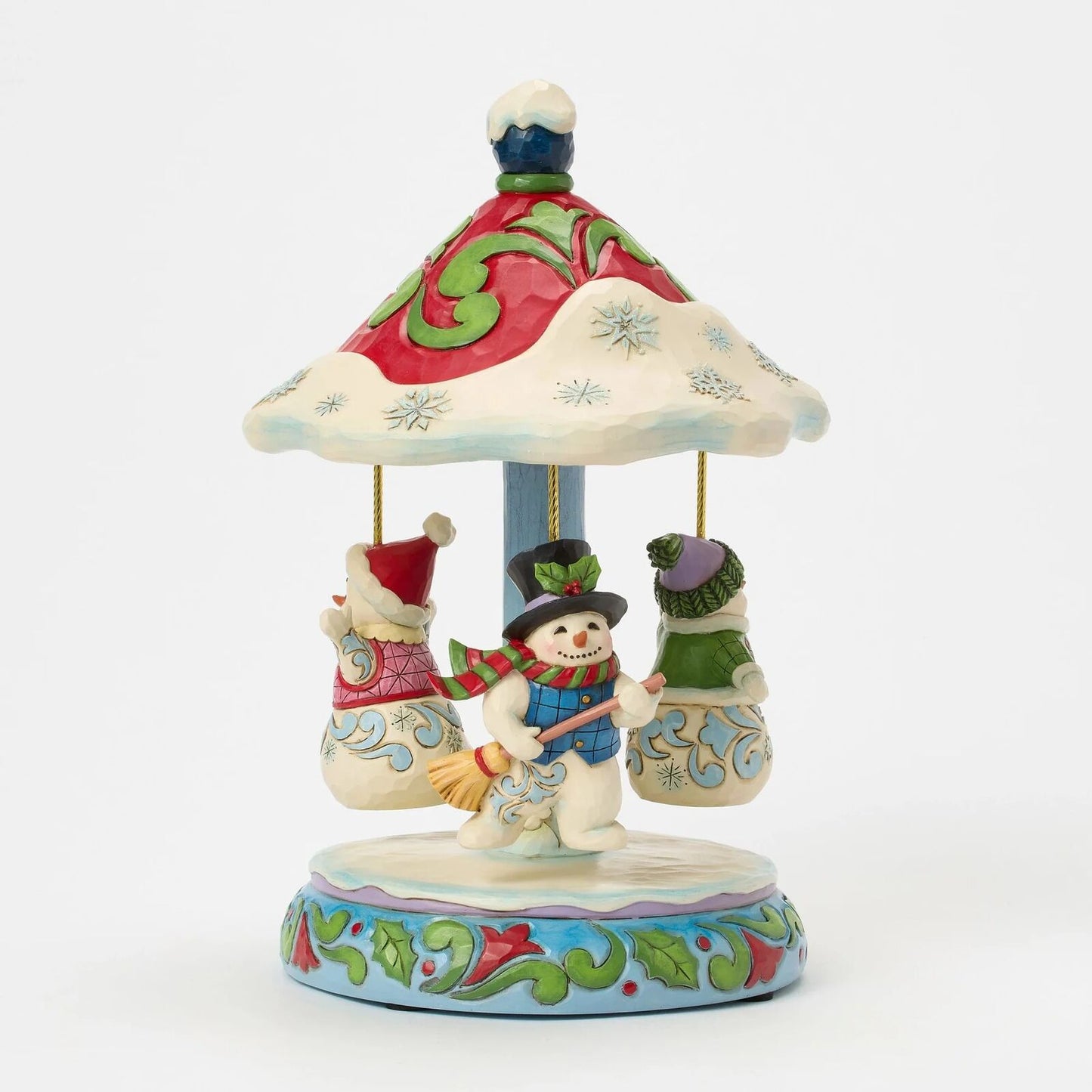 Jim Shore Heartwood Creek - Rotating Snowman Carousel - Christmas Snow Globes by House worX
