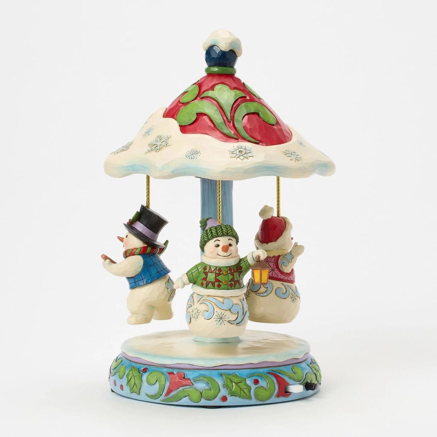 Jim Shore Heartwood Creek - Rotating Snowman Carousel - Christmas Snow Globes by House worX