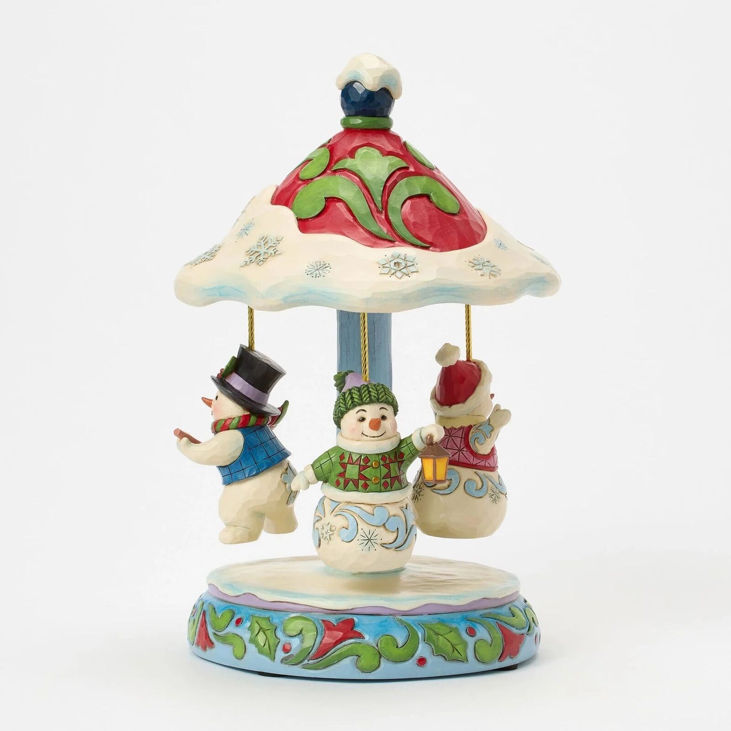 Jim Shore Heartwood Creek - Rotating Snowman Carousel - Christmas Snow Globes by House worX