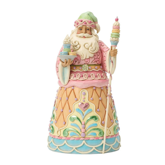 Jim Shore Heartwood Creek - Santa With Macaroon Staff - PRE ORDER - Christmas Snow Globes by House worX