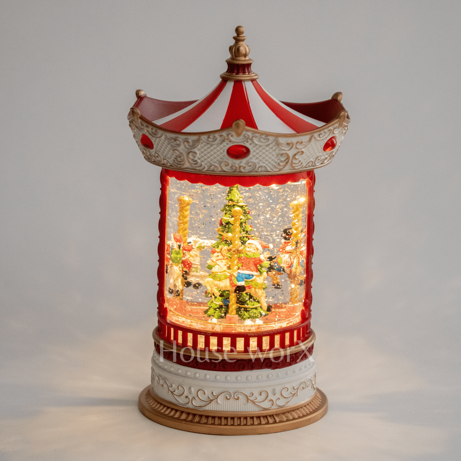 Merry-go-round - White - Christmas Snow Globes by House worX