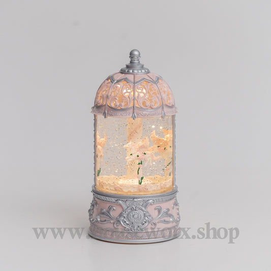 merry go round unicorn snow globe