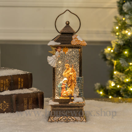 oRNATE NATIVITY CHRISTMAS SNOW GLOBE