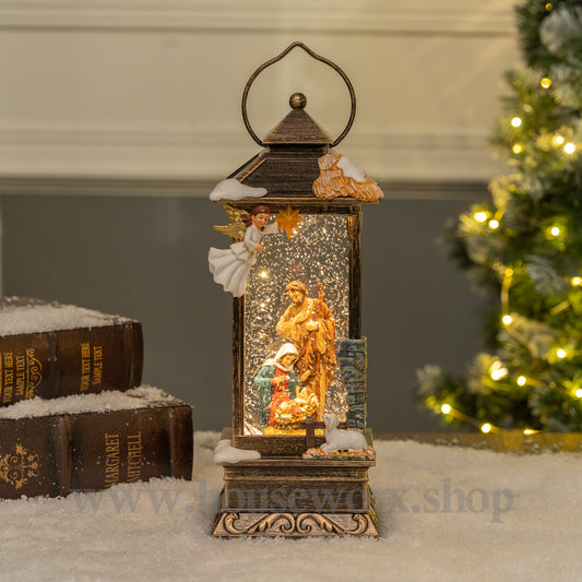 oRNATE NATIVITY CHRISTMAS SNOW GLOBE