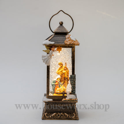 oRNATE NATIVITY CHRISTMAS SNOW GLOBE