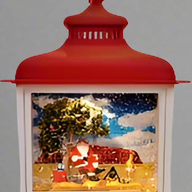 Outback santa christmas snow globe