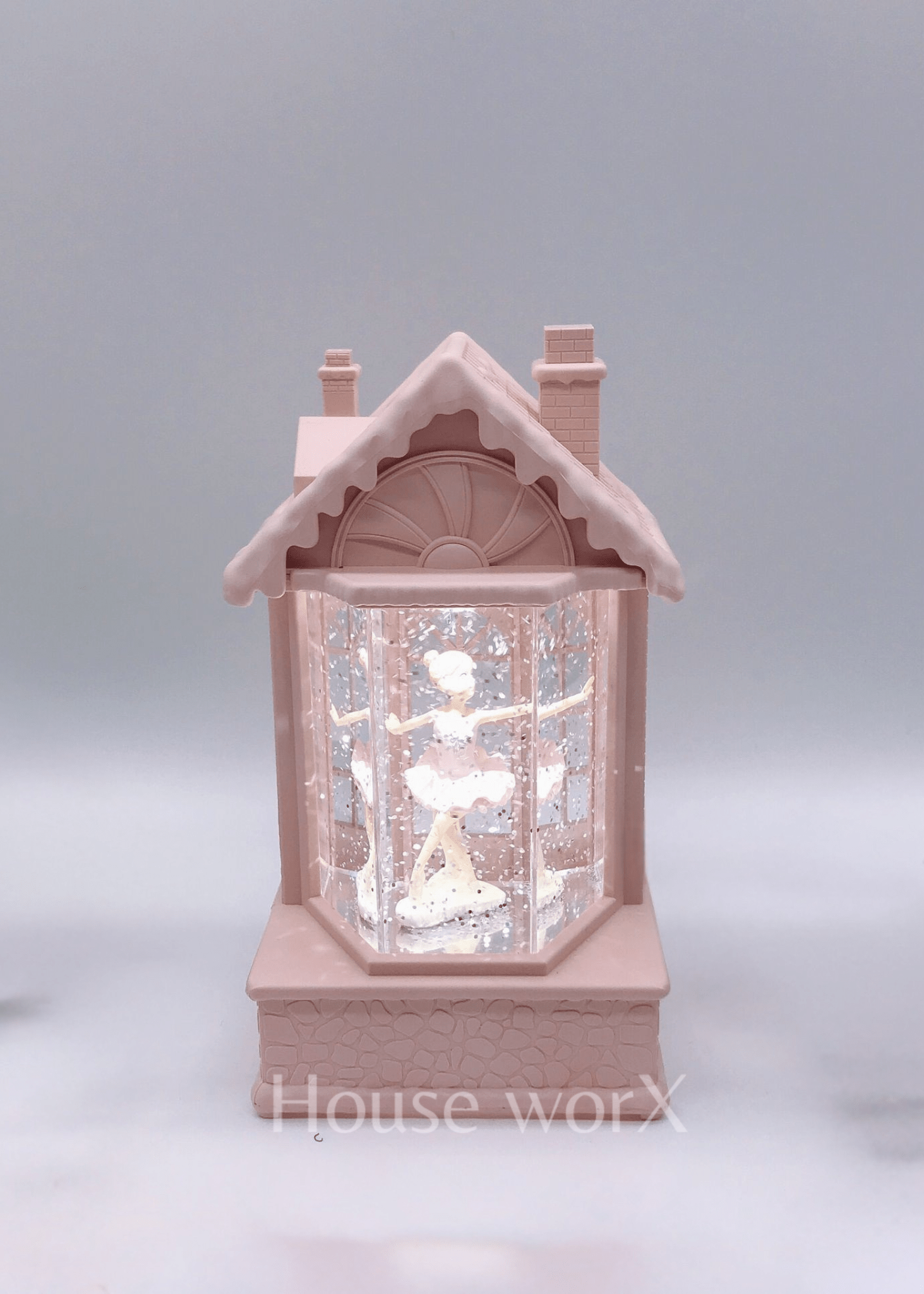 Pink House - Ballerina - Christmas Snow Globes by House worX