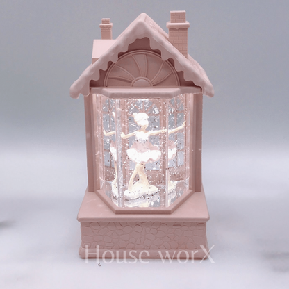 Pink House - Ballerina - Christmas Snow Globes by House worX