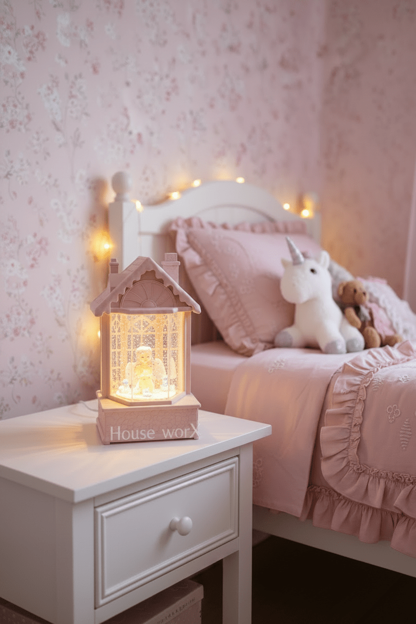 Pink House - Fairy - Christmas Snow Globes by House worX