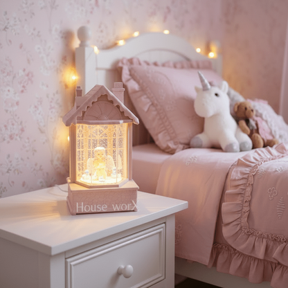 Pink House - Fairy - Christmas Snow Globes by House worX