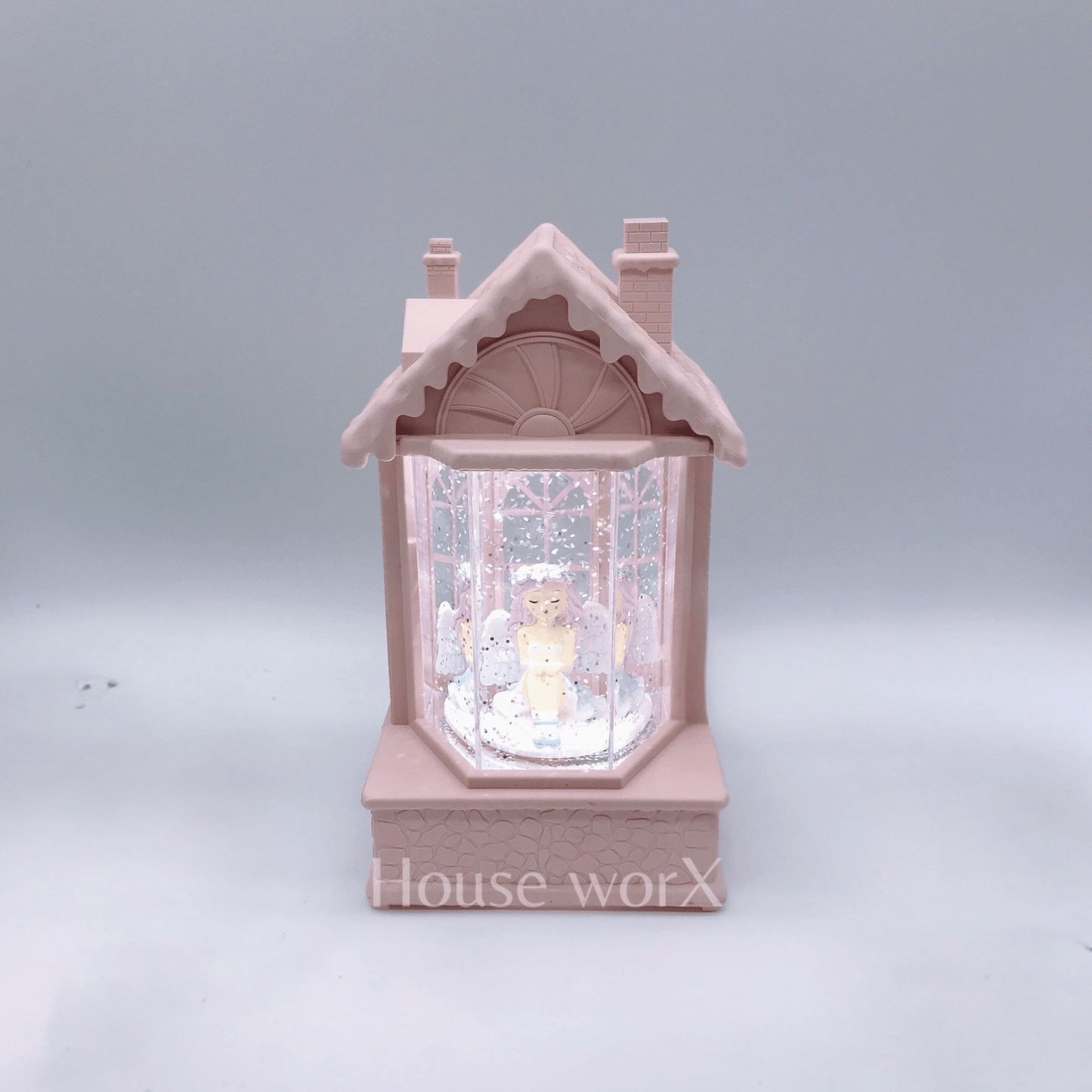 Pink House - Fairy - Christmas Snow Globes by House worX