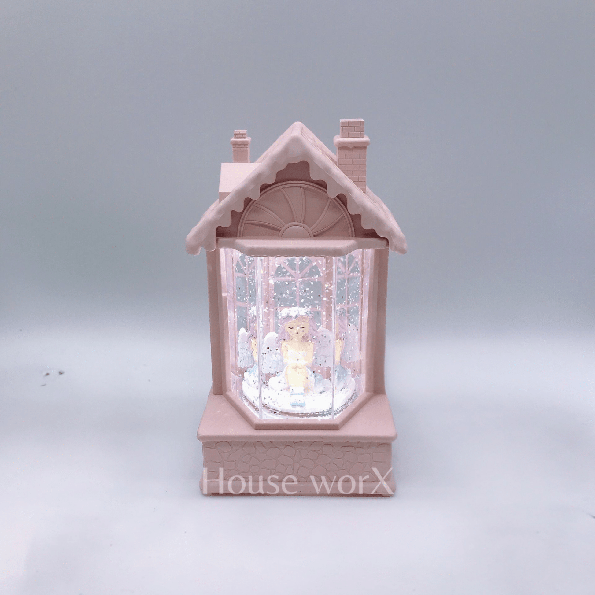 Pink House - Fairy - Christmas Snow Globes by House worX