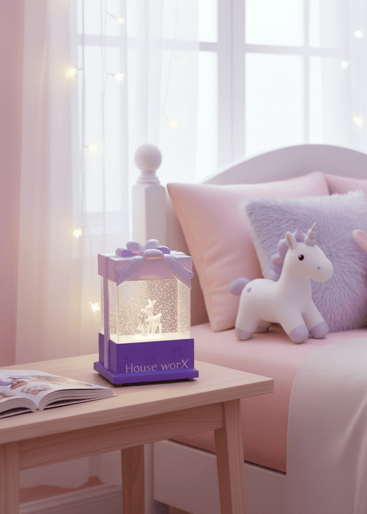 Present - Purple Deer - Christmas Snow Globes by House worX