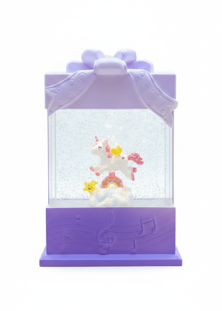 Present - Purple Unicorn - Christmas Snow Globes by House worX