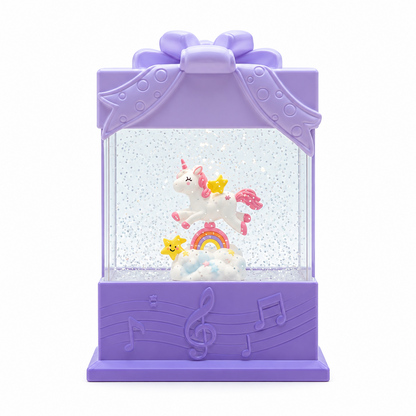 Present - Purple Unicorn - Christmas Snow Globes by House worX