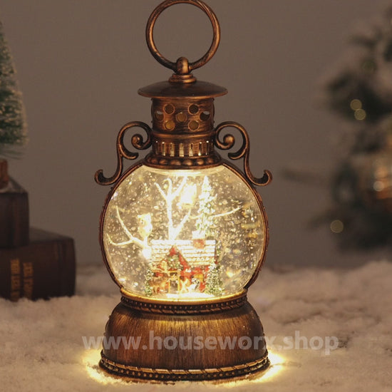 Court christmas snow globe  house video