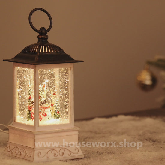 wind christmas snow globe snowman video