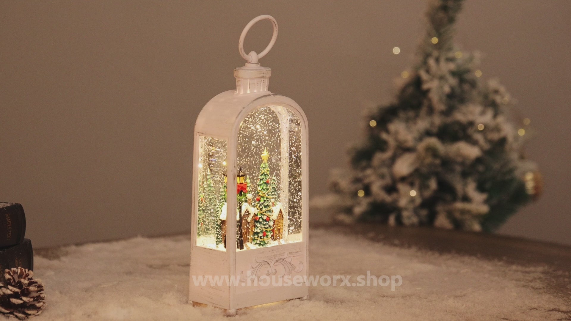 nordic dome village christmas snow globe video