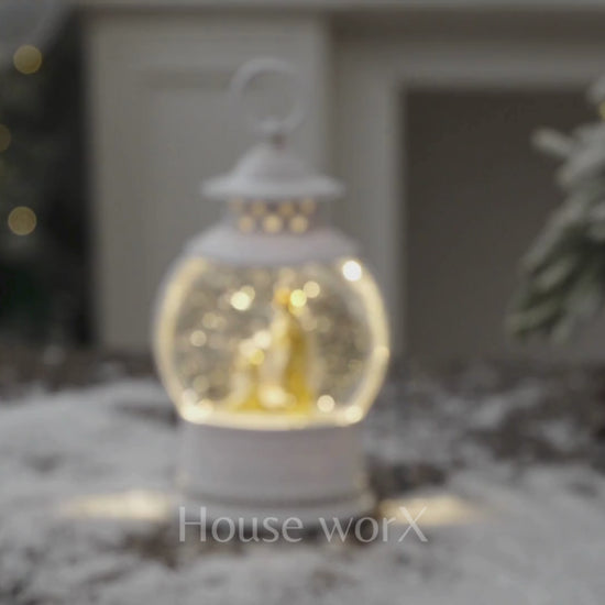 sorrento nativity video snow globe