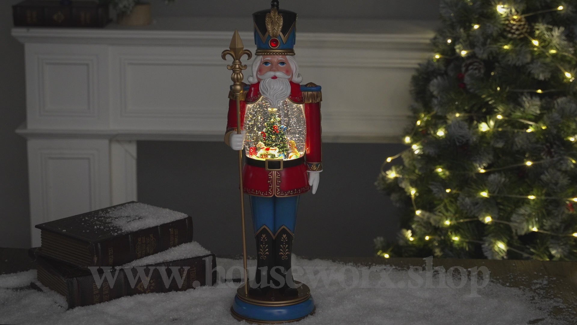 Nutcracker christmas snow globe video