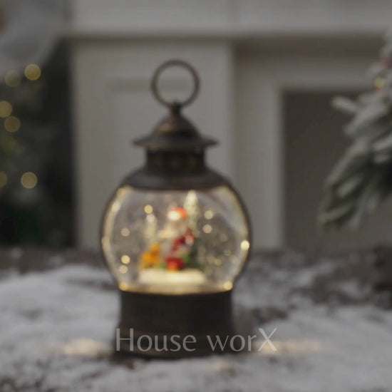 sorrento santa video snow globe