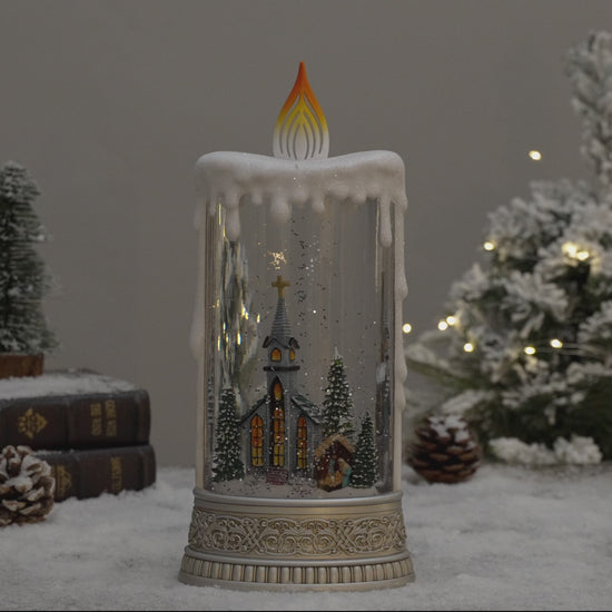 exquisite lantern christmas snow globe village video
