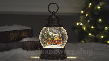 Puppies christmas snow globe