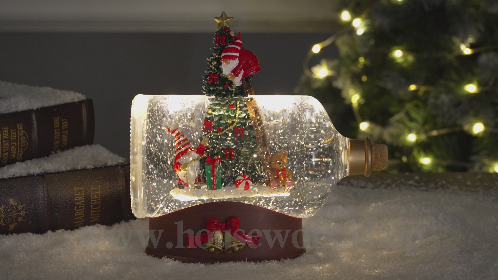 Gnome Bottle christmas snow globe video