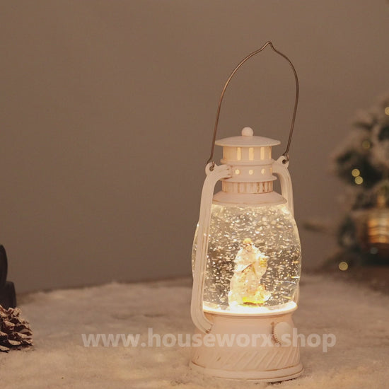 Hurricane christmas snow globe nativity video