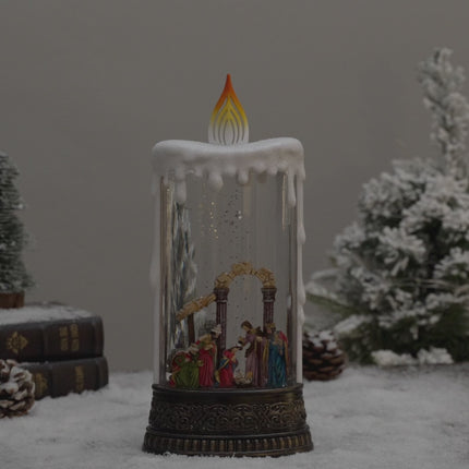 exquisite lantern christmas snow globe nativity video