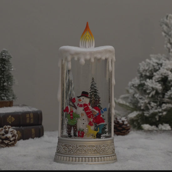 exquisite lantern christmas snow globe snowman video