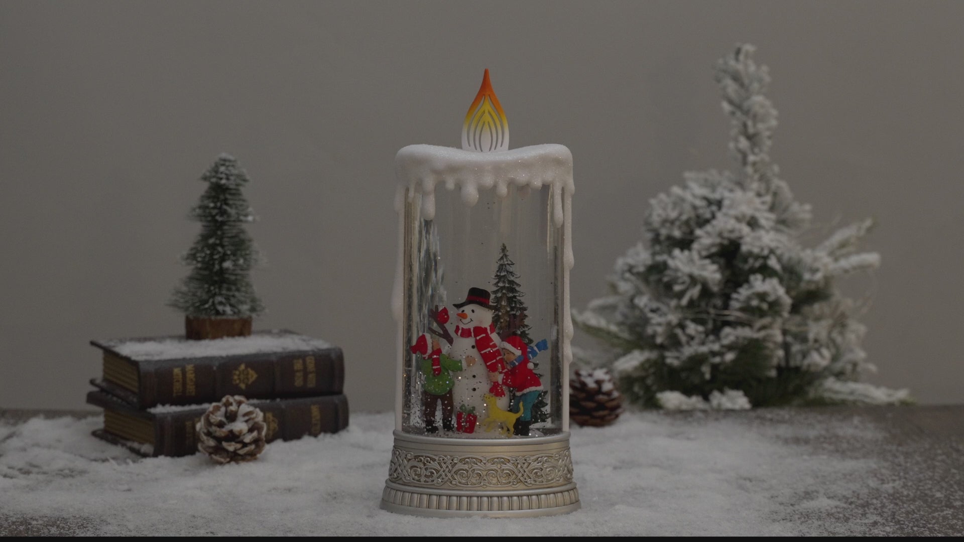 exquisite lantern christmas snow globe snowman video