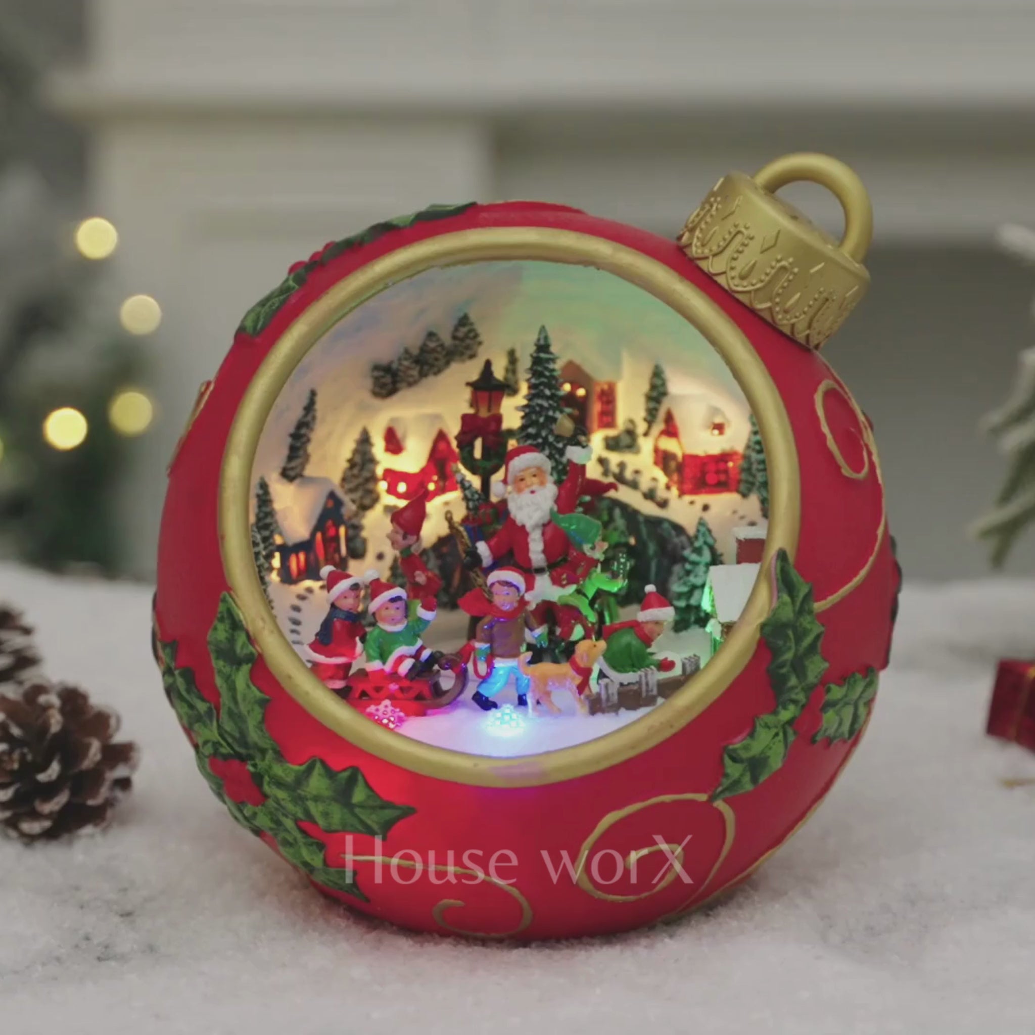 large santa bauble ww video