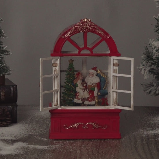Window globe santa window open