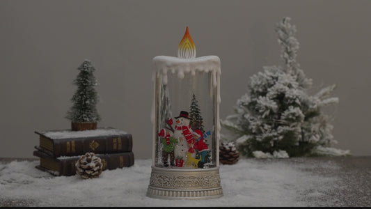 exquisite lantern christmas snow globe snowman video