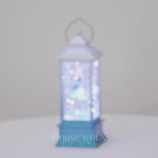 Princess dark blue snow globe video