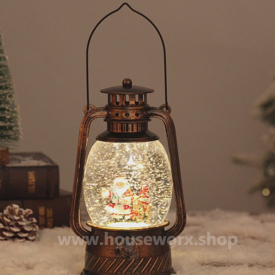 Hurricane christmas snow globe Santa video