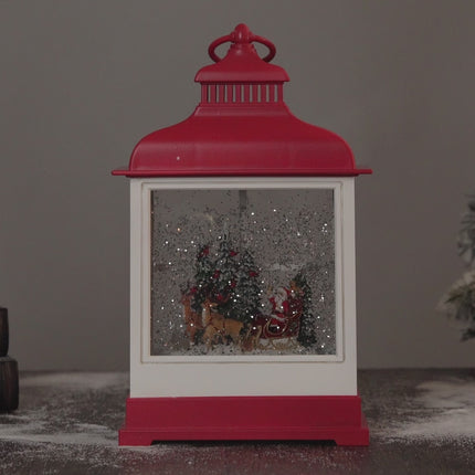 brighton lantern christmas snow globe santa video