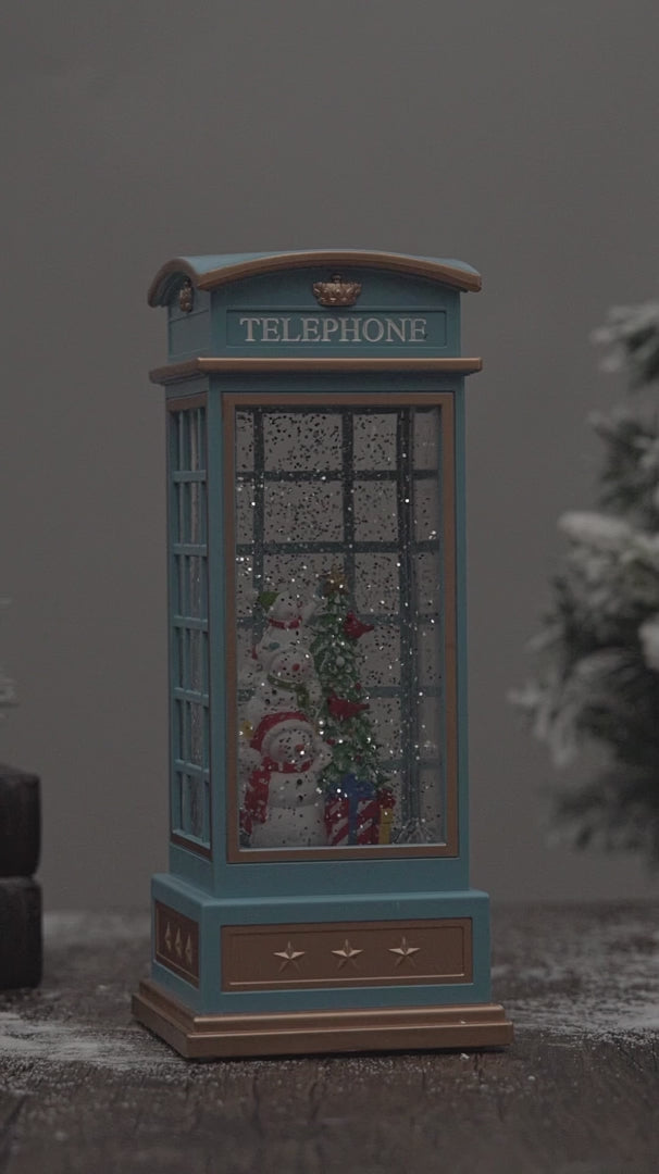 snowman telepone booth video