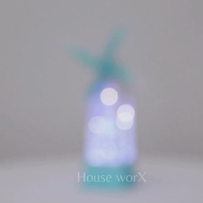 blue windmill snow globe 