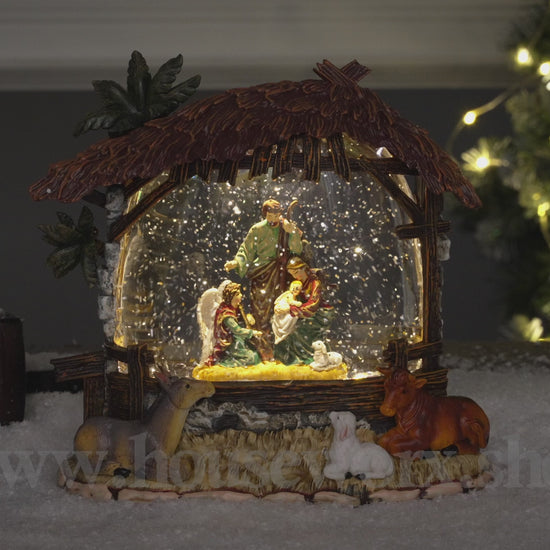 Creche Medium Snow Globe