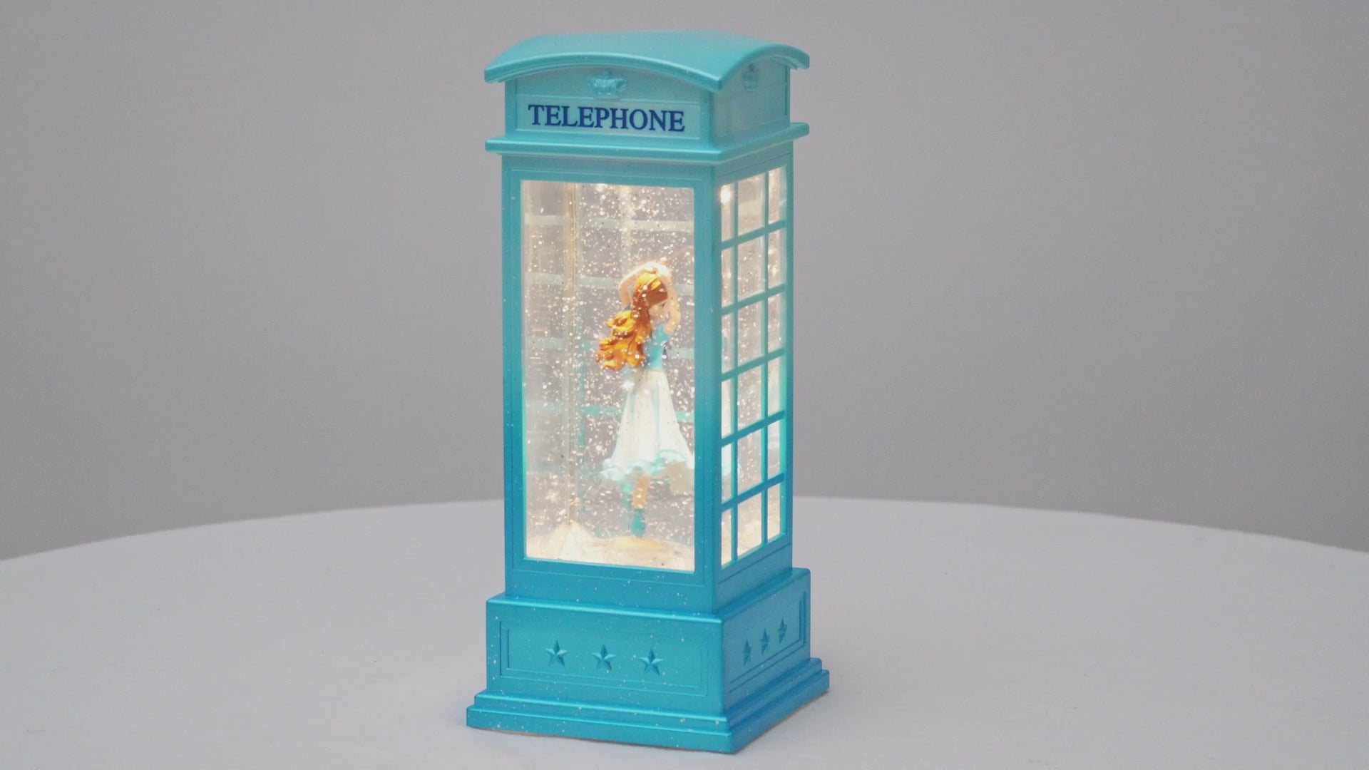 arla telephone booth blue blue dress