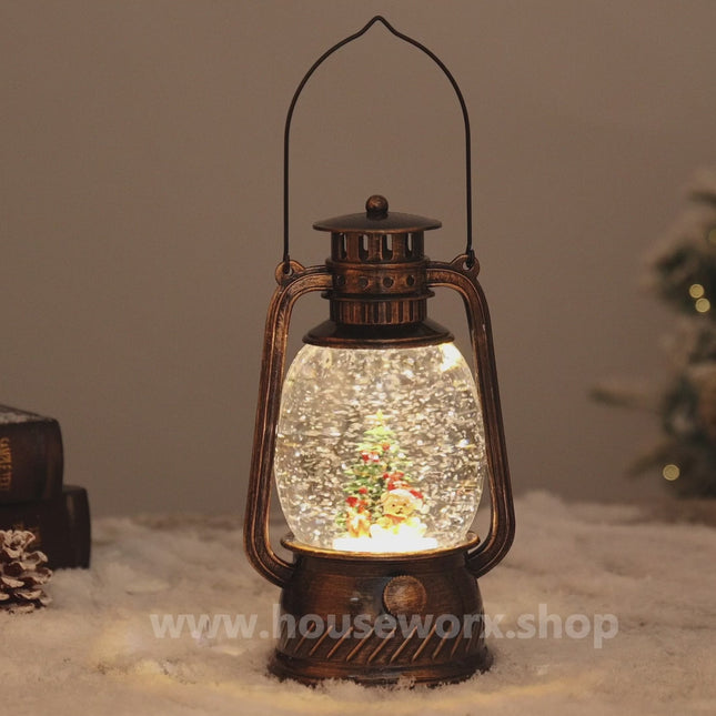 Hurricale lantern christmas tree teddy