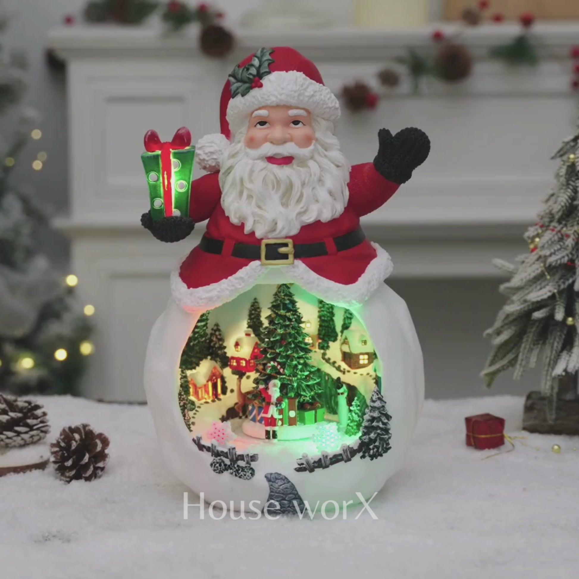 Holiday Lane large santa video