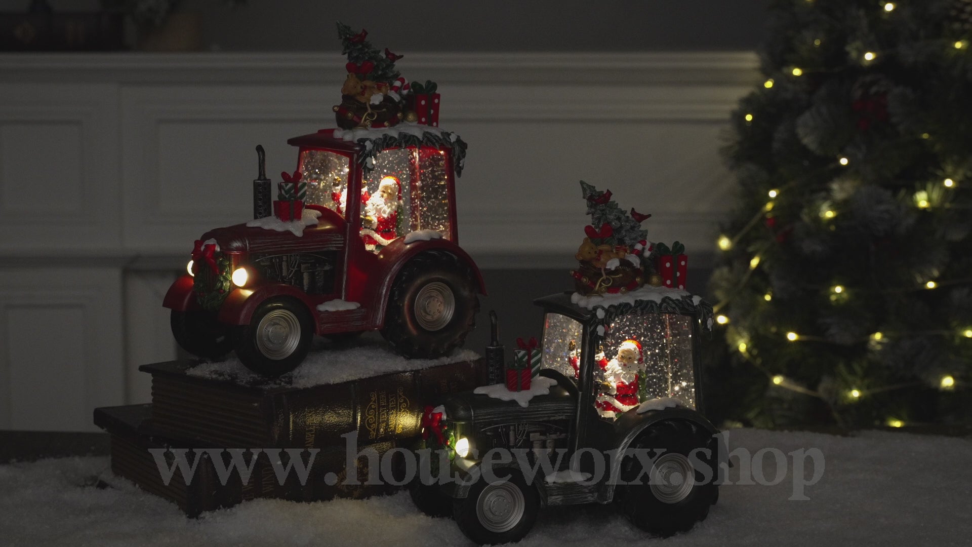 Festve Tractor Collection Snow Globe video