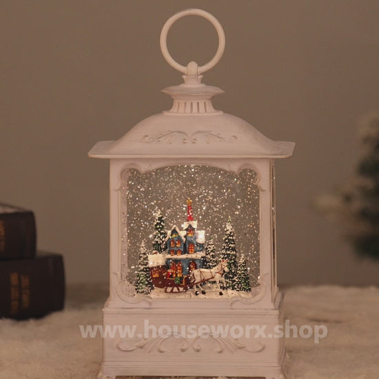nordic christmas snow globe white video