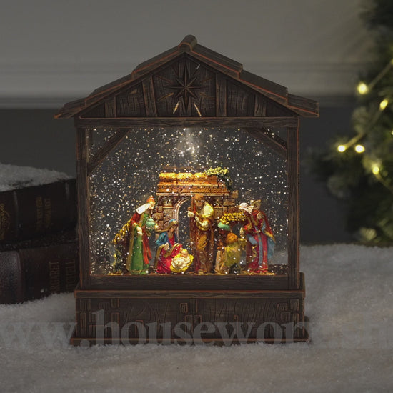 Manger_christmas_snow_globe_collection_bronze video